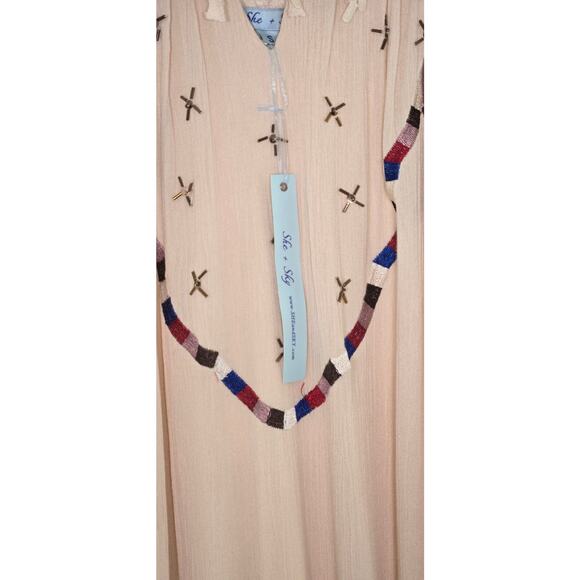 NWT women’s boho style dress by She +Sky. Size small - Picture 3 of 8